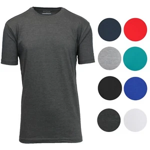 Mens Short Sleeve Brushed Cotton Regular Tee T-Shirt Summer Colors Lounge 4-Pack - Picture 1 of 12