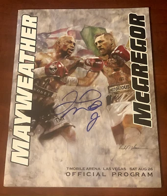 FLOYD MAYWEATHER JR. Autographed Official Program vs. Connor McGregor Tristar - Image 1 of 4