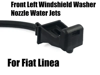 1x lavadora de parabrisas para Fiat Linea boquilla delantera izquierda chorros de agua negro plástico Foto 1 de 2