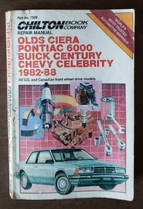 GM Ciera 6000 Century Celebrity 1982 thru 1988 Chilton Repair Manual 7309 - Bild 1 von 5