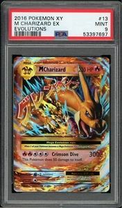 2016 Pokemon XY Evolutions M Charizard EX #13 PSA 9 MINT - Picture 1 of 2