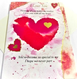 Thinking Of You Makes Me Realise I Love You With All My Heart.....Greetings Card - Picture 1 of 3