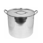 Stainless Steel Large Stock Pot Pan Brew Boiling Stew Soup Cooking Casserole 