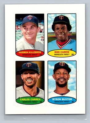 2023 Topps Heritage Killebrew / Carew / Correa / Buxton 1974 Topps Stamps - Image 1 of 2
