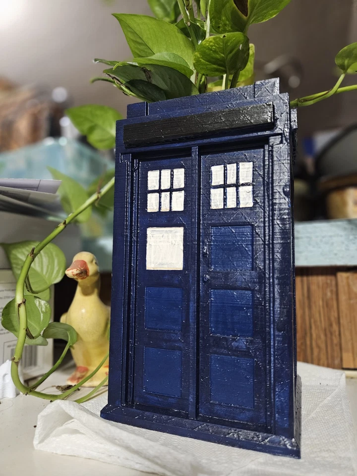 Doctor Who TARDIS Planter Container 3D PRINTED - Image 1 of 1