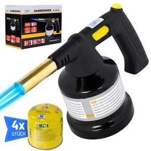 Gasbrenner Kohleanzünder Lötlampe Lötbrenner Gasanzünder + 4 Gaskartuschen 190g - Bild 1 von 9