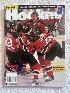 Arnott Rafalski Stevens Autogramm Beckett Hockey Magazin Ausgabe 117 Juli 2000 - Bild 1 von 4