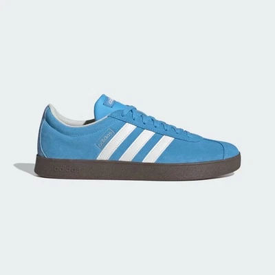 Adidas VL Court 2.0 Mens Casual Shoes Sneakers Size 10.5 Blue White Brown JI0496 - Image 1 of 4