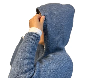 Woolrich cardigan maglione full zip con cappuccio taglia media misto lana shacket hoodie - Foto 1 di 12