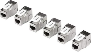 TRENDnet Shielded Cat6A RJ45 Keystone Jack 6-Pack Bundle, Recommended Silver  - Picture 1 of 12