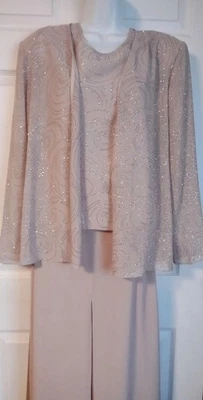 Traje pantalón mujer R&M RICHARDS beige 3 piezas talla 12 Foto 1 de 4