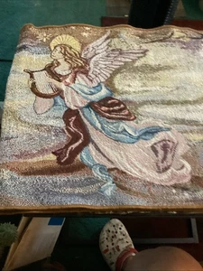Vintage Angel Table Runner Tapestry 70” L - Picture 1 of 7