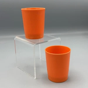Juego de 2 vasos pequeños Tupperware 1251 tazas de jugo de naranja EE. UU. Kitschy 7 oz de colección - Imagen 1 de 9