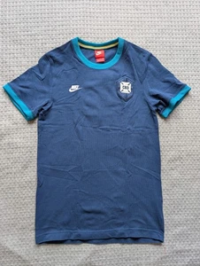 Brazil National Team Shirt Mens Small Blue Teal Soccer Nike CBD Crest Number 5 - Picture 1 of 15