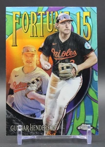 #F15-2 2025 Topps Chrome Fortune 15 * Gunnar Henderson Orioles - Bild 1 von 2