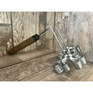 Vintage nordisch skandinavisch Rosette Eisen Presse Karte Anzüge Stern Fisch Schmetterling - Bild 1 von 5