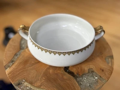 Haviland & Co Limoges Francia Cuenco de sopa de porcelana con Gold-T Foto 1 de 4