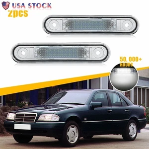 1 Pair LED License Plate Light Rear Bumper For Mercedes C/E-Class W124 W201 W202 - Picture 1 of 11