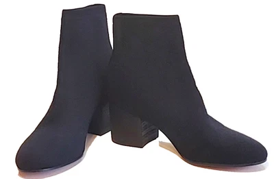 Botín Eileen Fisher Paron Crepe Negro Elástico Talla 8.5 NUEVO Muestra de Piso Foto 1 de 4