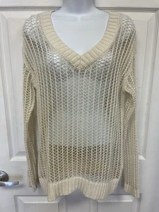 Two By Vince Camuto Häkelpullover Creme mit Metallic L/S S (D) - Bild 1 von 5
