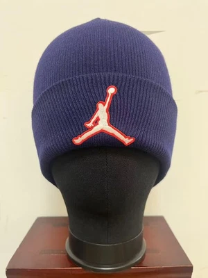 Jordan Bordado Adulto Tejido Gorro Sombrero Invierno Exterior Elasticidad Tejido Sombrero Azul Foto 1 de 2