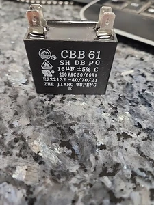 NEU CBB61 E222132 Kondensator 16uf 250V 50/60HZ - Bild 1 von 4