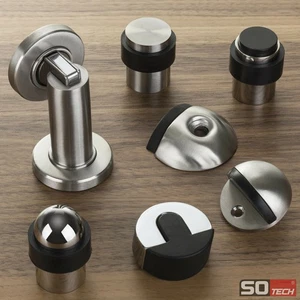 SO-TECH® Türstopper Gummi Türpuffer Bodentürstopper Edelstahl Bodenmontage - Bild 1 von 12
