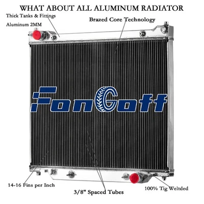 3 Core Radiator for 1997-2014 Ford E150 E250 E350 Econoline Club Wagon 6.8L NEW - Image 1 of 4