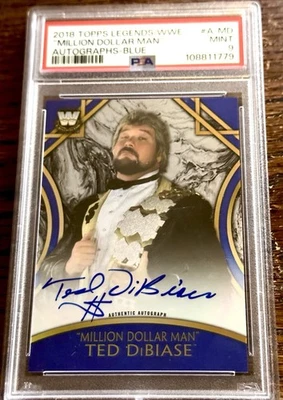 2018 Topps Legends WWE Million Dollar Man Ted DiBiase Auto /25 PSA 9 Pop 1 - Image 1 of 2