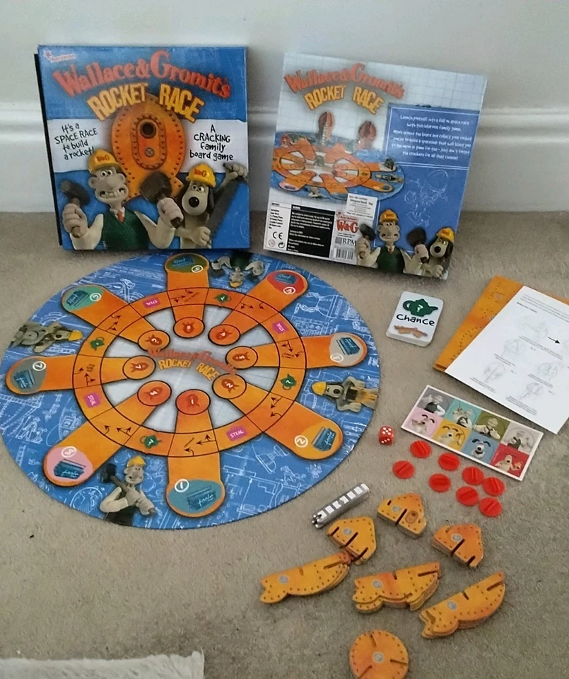 Wallace & Gromit's Rocket Race Board Game Aardman 2013 Complete - Image 1 of 1