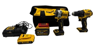 DeWalt 20V 1/2" Drill Driver DCD708 & 3/8" Impact Wrench DCF923 Kit (OB) - Picture 1 of 9