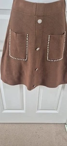 H&L A Line Skirt With Pearl Design Pocket Size 10 - Picture 1 of 7