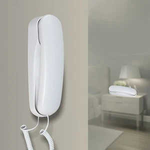 Sleek Black or White Wall Mounted Telephone No Power Required for Office Use - Zdjęcie 1 z 16