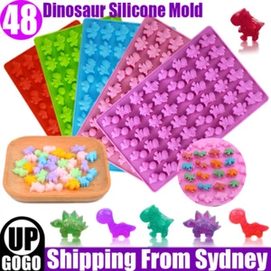 48 Dinosaur Silicone Gummy Chocolate Baking Mold Ice Cube Tray Jelly Candy Mould - Picture 1 of 15