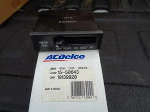 GM SWITCH ASM HTR & A/C CONTROLS BLOWER 19139920 ACDELCO 15-50643 NEW OEM - Picture 1 of 4