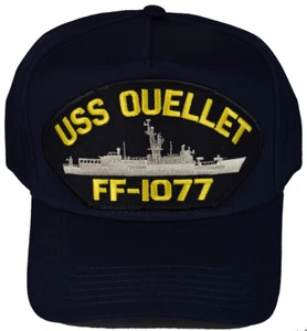 USS OUELLET FF-1077 SHIP HAT - NAVY BLUE - Veteran Owned Business - Picture 1 of 1