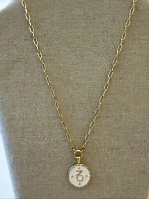 Collar Ann Taylor Capricornio Zodiaco Medallón Dije Oro Enero Foto 1 de 3