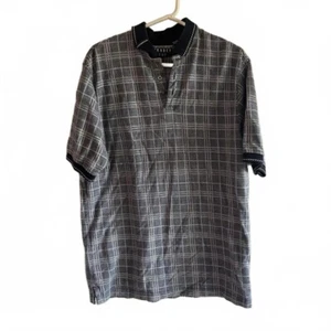Size L- Men's Trader Bay Short Sleeve Polo Shirt - Plaid Pattern - - Picture 1 of 5