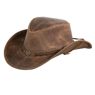 Sombrero de cuero marrón Outback Trading Company Ridge 13011-BRN para hombre Foto 1 de 3