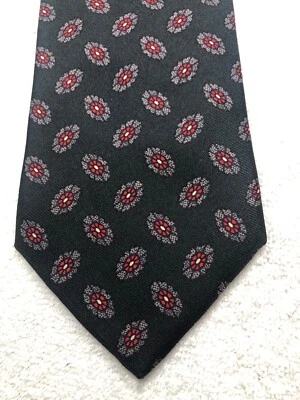 CORBATA HOMBRE BROOKS BROTHERS NEGRA CON ROJO GRIS BLANCO 4 X 58 Foto 1 de 4