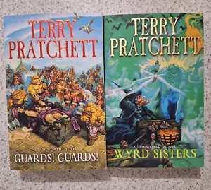 Terry Pratchett- Discworld books Wyrd Sisters, Guard's Guard's paperbacks 2012 - Picture 1 of 7