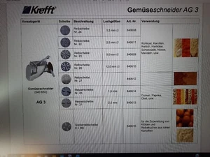 Scheiben Krefft Gemüseschneider AG3 - Bild 1 von 1
