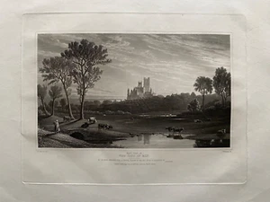 1827 Antique Print; East View of Ely, Cambridgeshire after G.F. Robson - Picture 1 of 3
