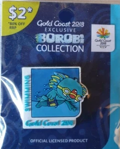 Gold Coast 2018 COMMONWEALTH GAMES Exclusive Borobi Pin - SWIMMING - KOALA BEAR - Picture 1 of 1
