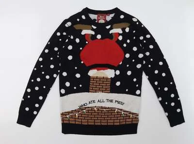 Sudadera Brave Soul para Hombre Azul Lunares Acrílico Talla S - Navidad Foto 1 de 4