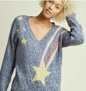 New! XS ModCloth Star "Oversized Sweater with Shooting Star Detail" - Picture 1 of 6