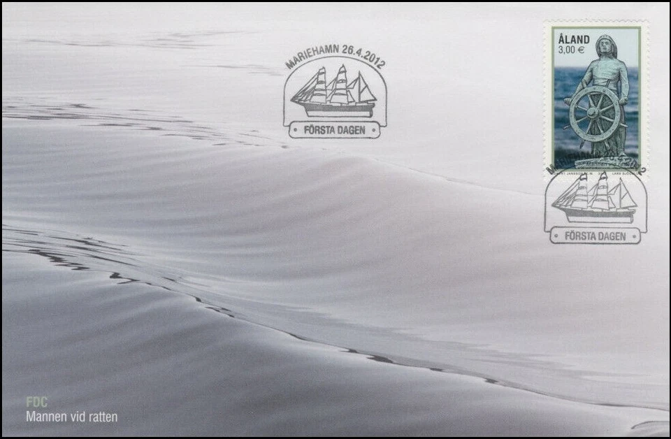 Sailing Boat Sea Captain At The Helm Aland Island Finland Mint FDC 2012 - Image 1 of 1