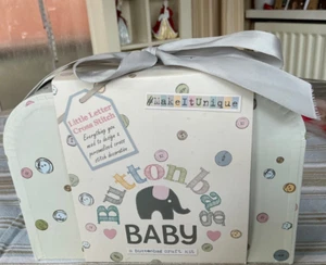 Buttonbag Baby Little Letter Personalised Cross Stitch Kit New In Case for a boy - Picture 1 of 12