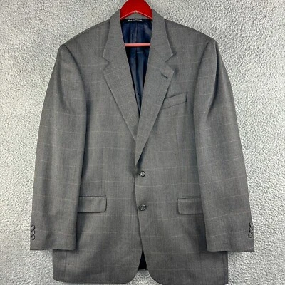 Jaqueta esportiva Jack Victor Montreal blazer masculina 43L cinza xadrez lã cashmere - Imagem 1 de 4