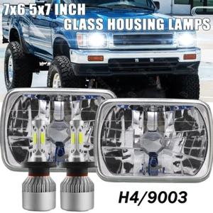 Pair 7x6" 5x7" LED Headlights H4 DRL For Toyota Pickup 1982-1995 Truck 4Runner - Bild 1 von 12